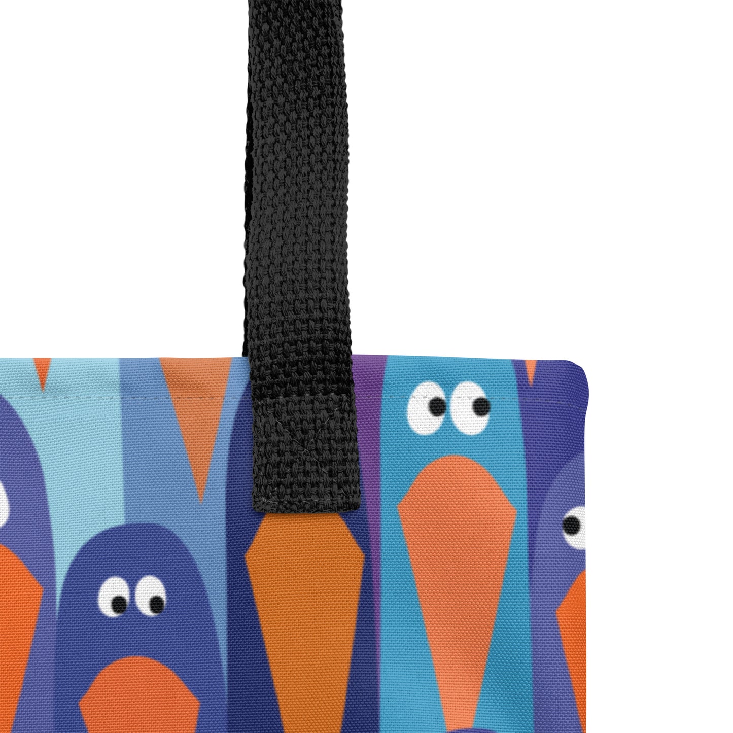 Stoffen tas Vogels Crowdy Blue (On demand)