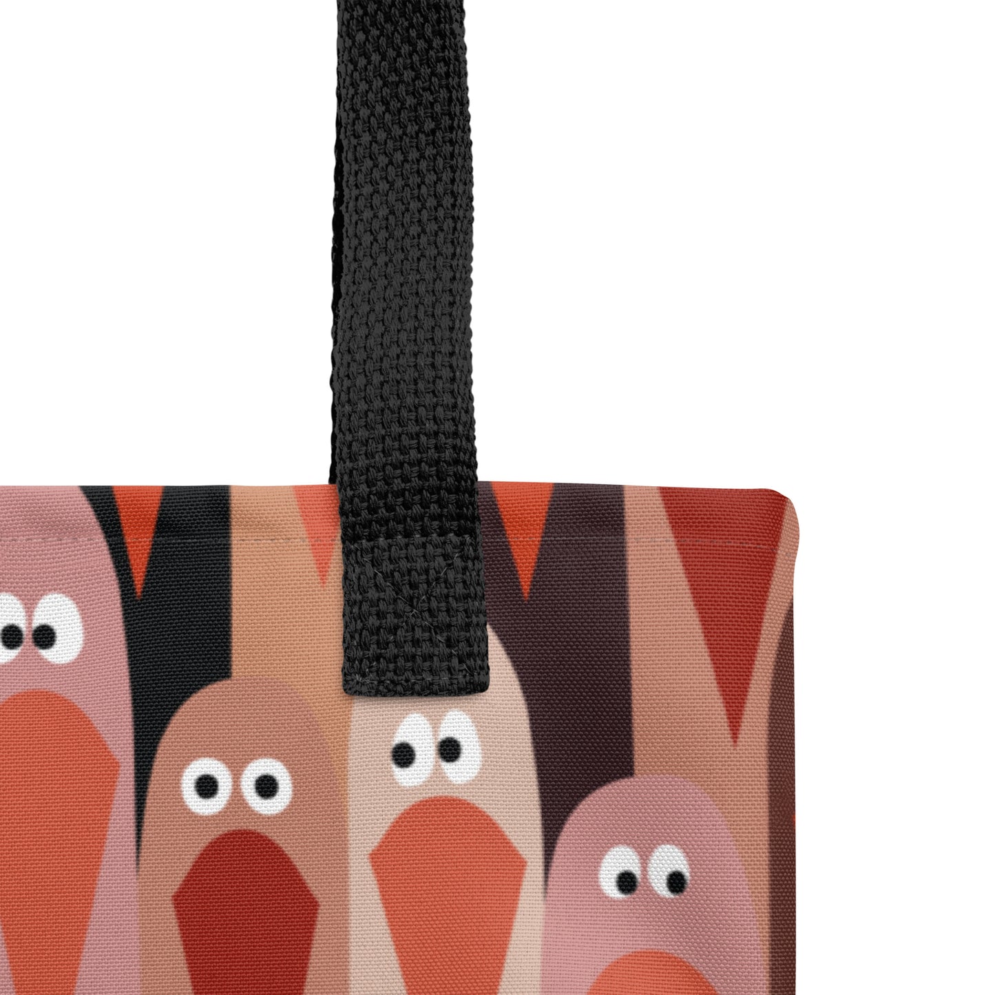 Stoffen tas Vogels Crowdy Brown (On demand)