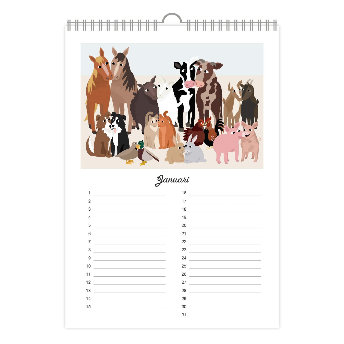 Boerderijdieren Kalender