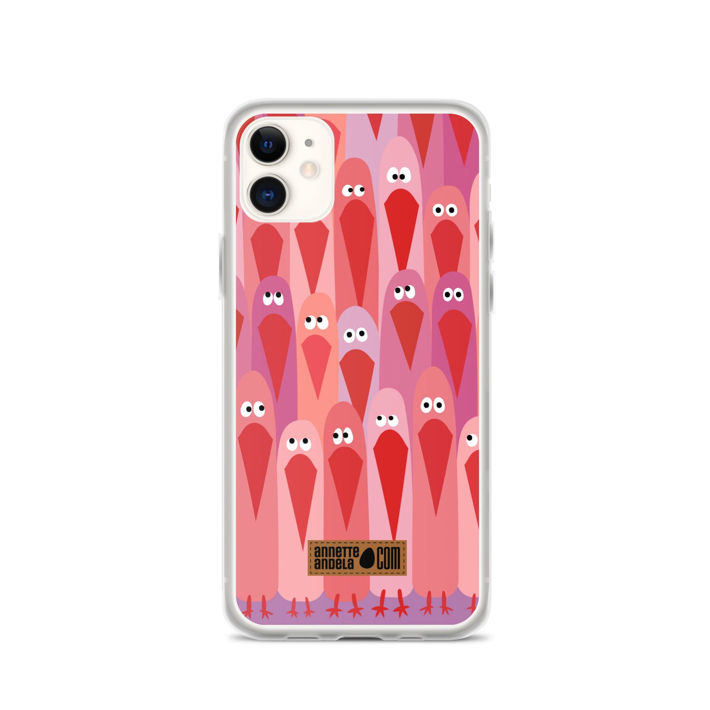 iPhone hoesje Crowdy Pink (On demand)