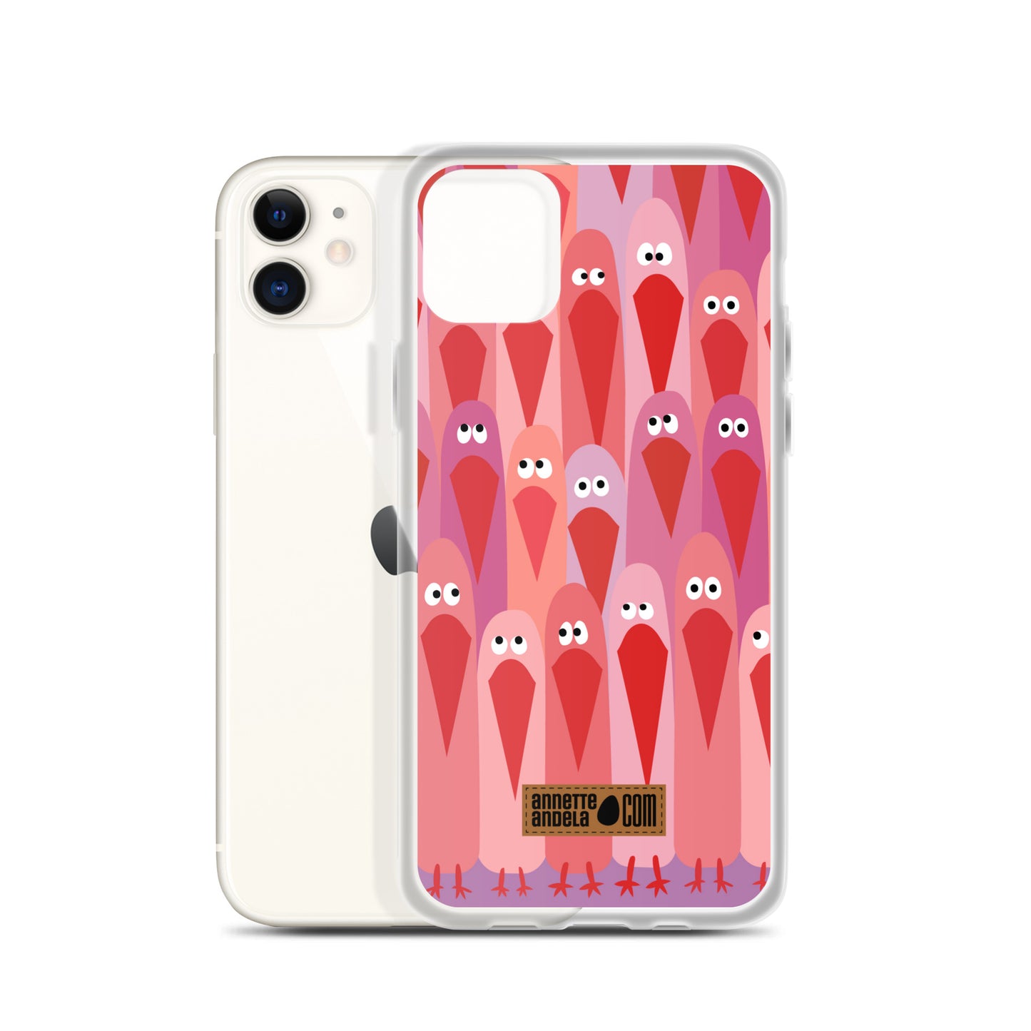 iPhone hoesje Crowdy Pink (On demand)