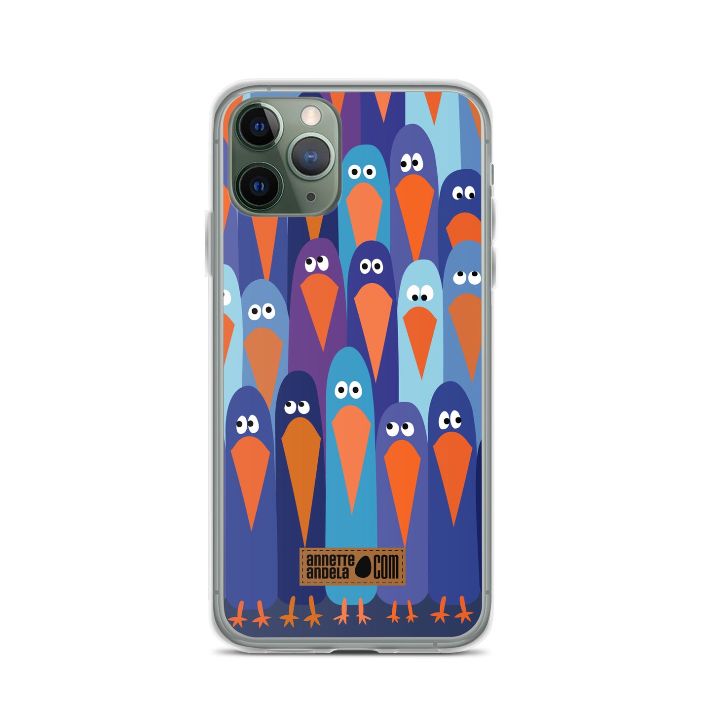 iPhone hoesje Crowdy Blue (On demand)