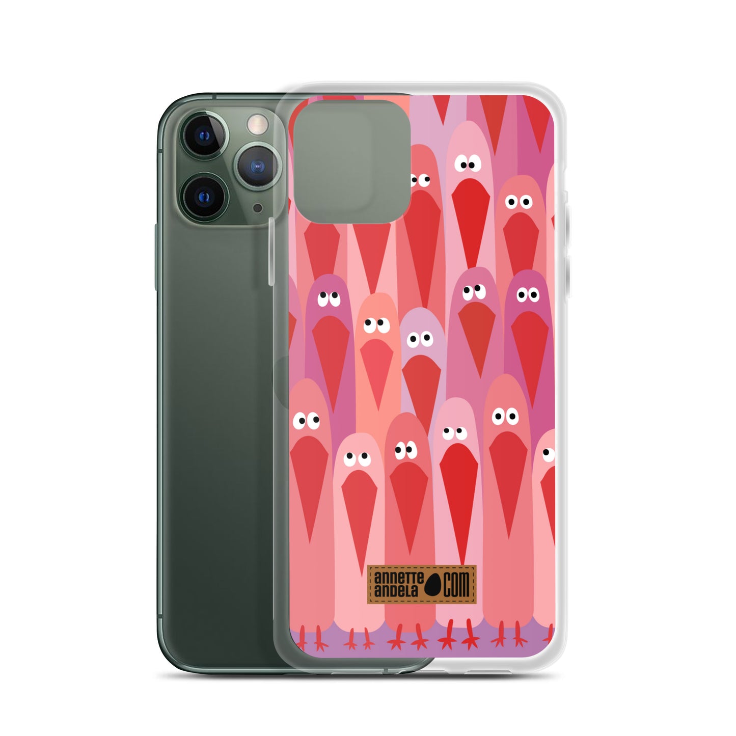 iPhone hoesje Crowdy Pink (On demand)