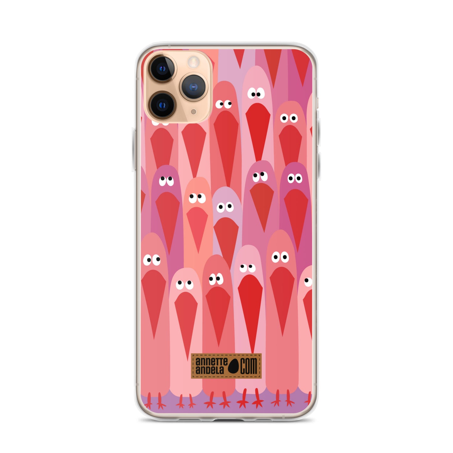 iPhone hoesje Crowdy Pink (On demand)