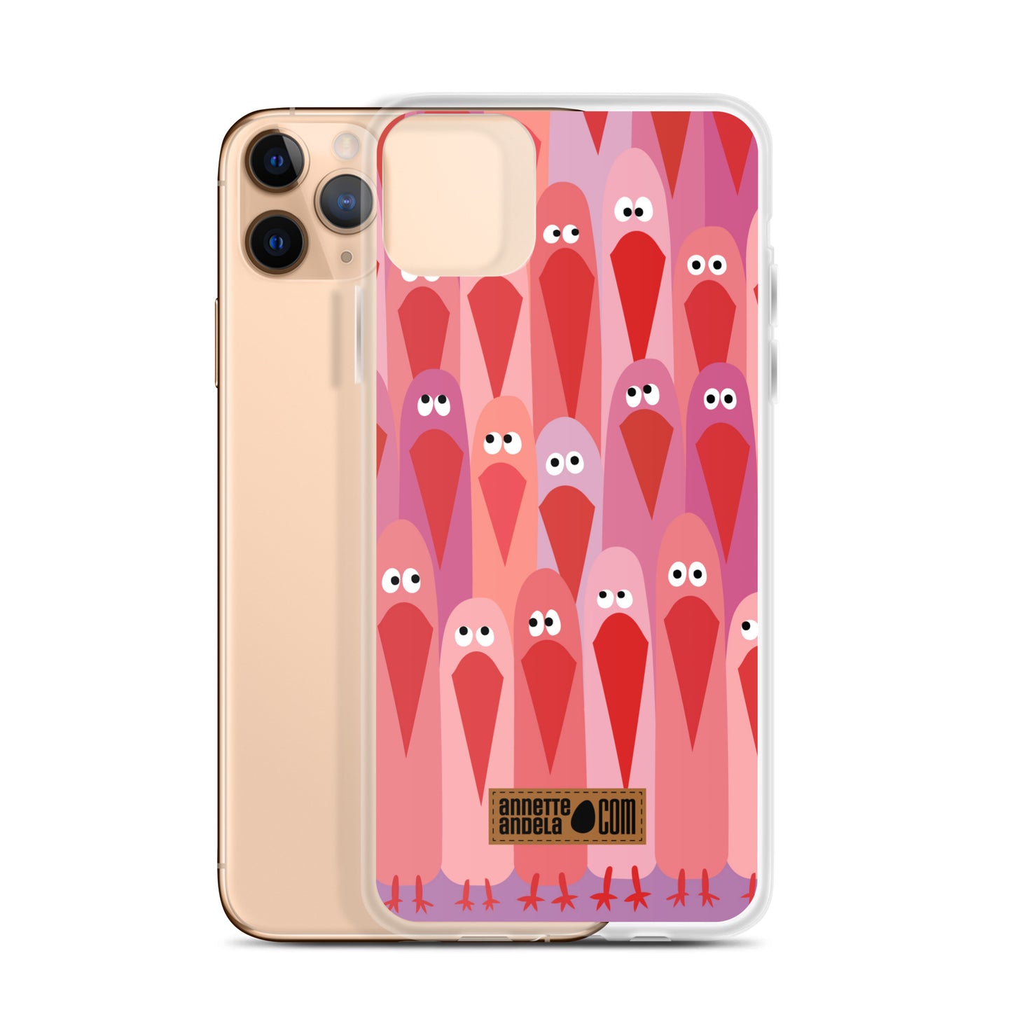 iPhone hoesje Crowdy Pink (On demand)