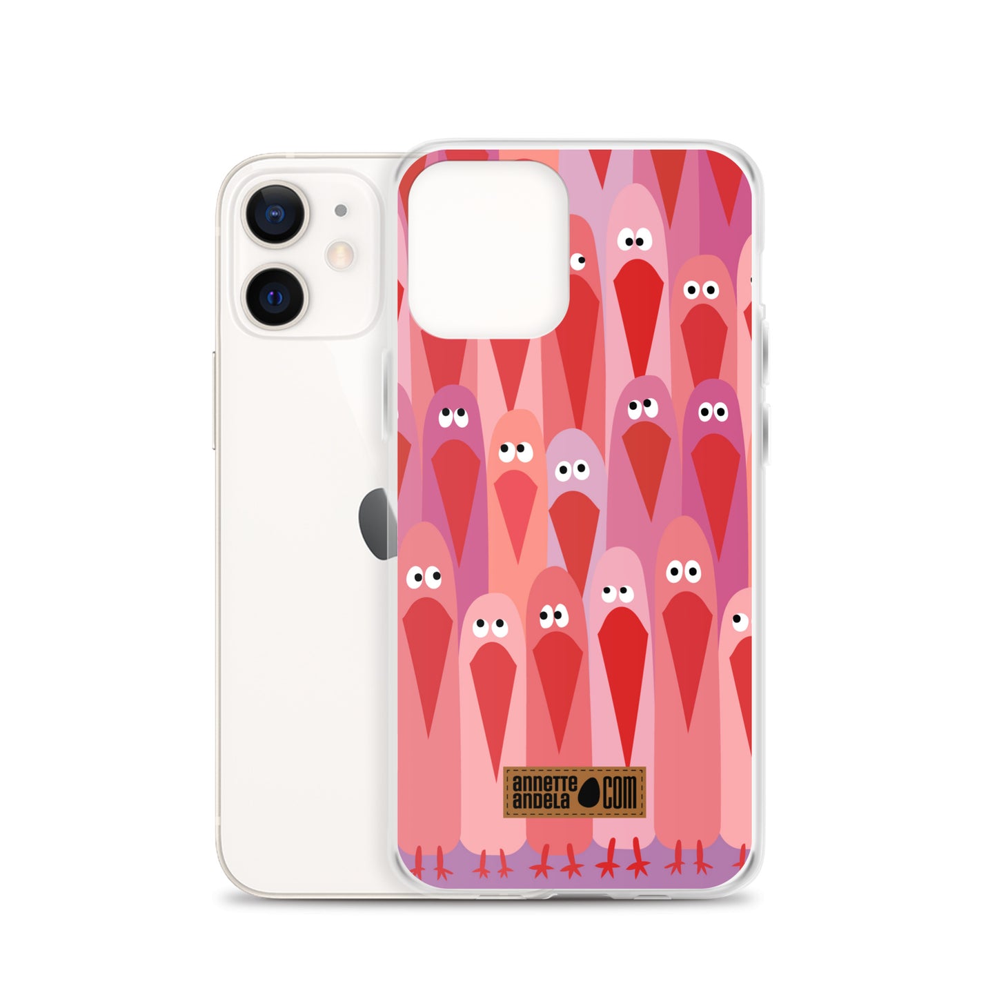 iPhone hoesje Crowdy Pink (On demand)