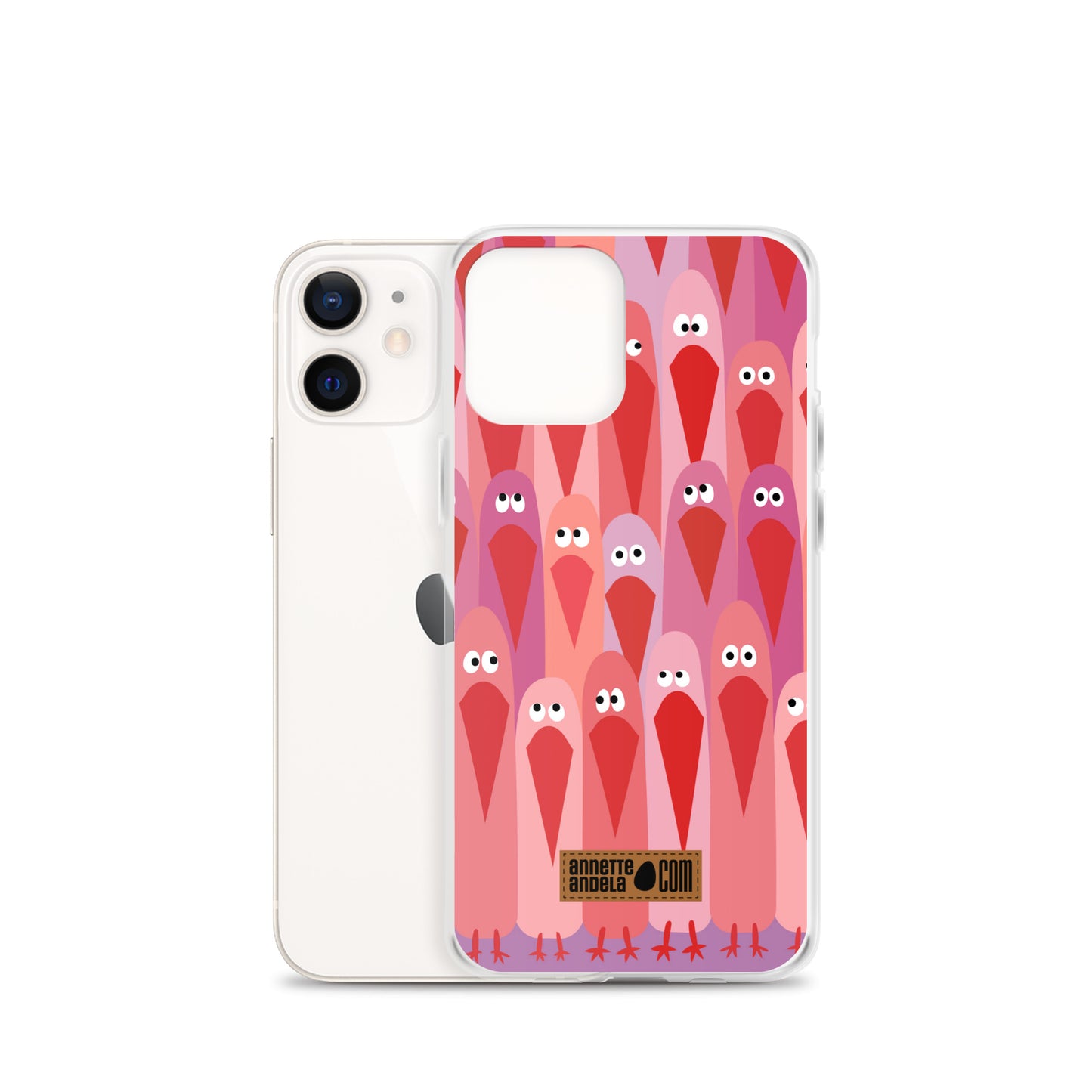 iPhone hoesje Crowdy Pink (On demand)