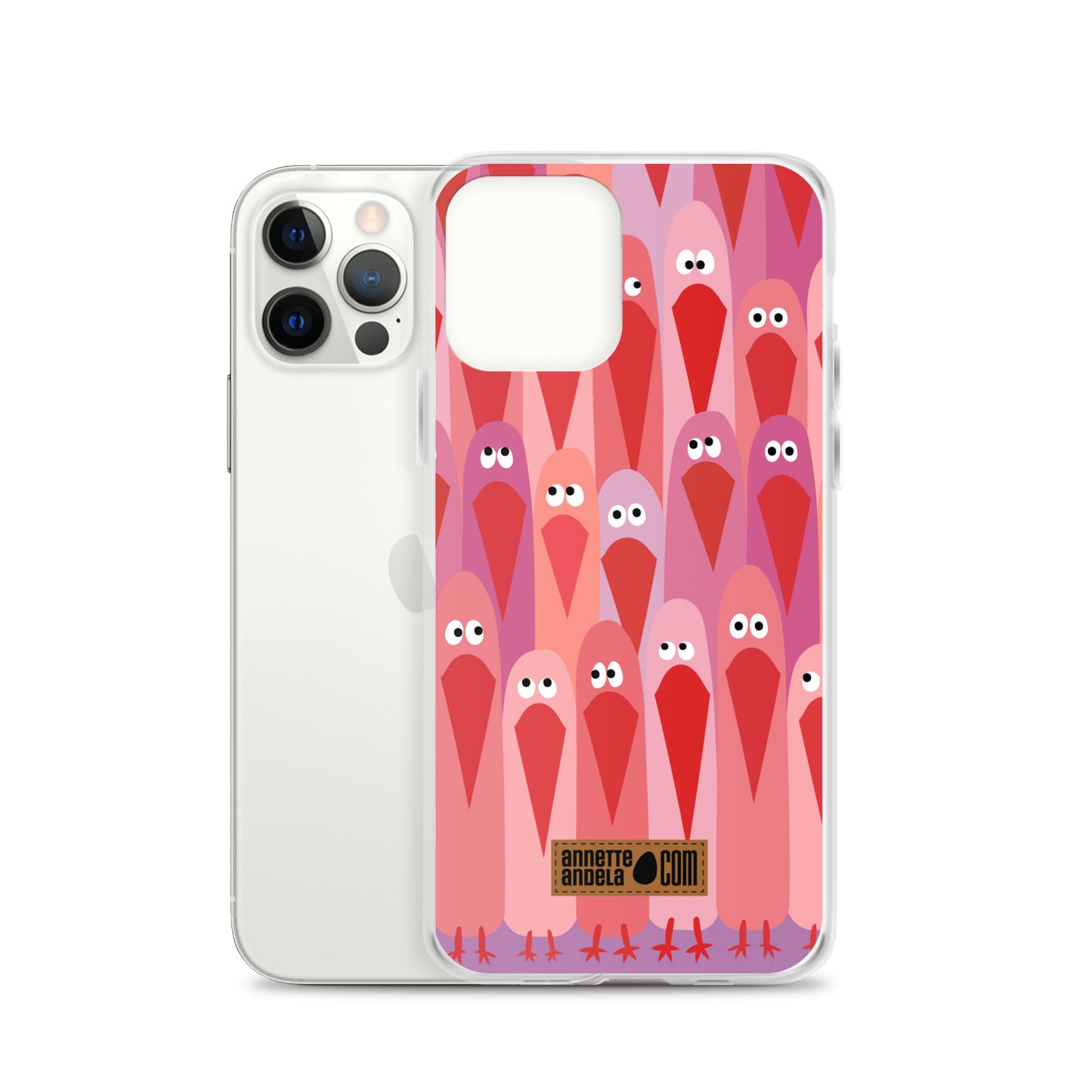 iPhone hoesje Crowdy Pink (On demand)