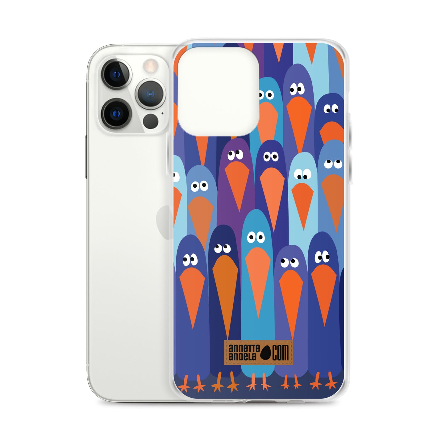 iPhone hoesje Crowdy Blue (On demand)