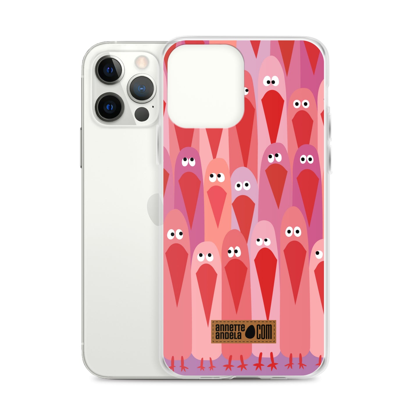 iPhone hoesje Crowdy Pink (On demand)