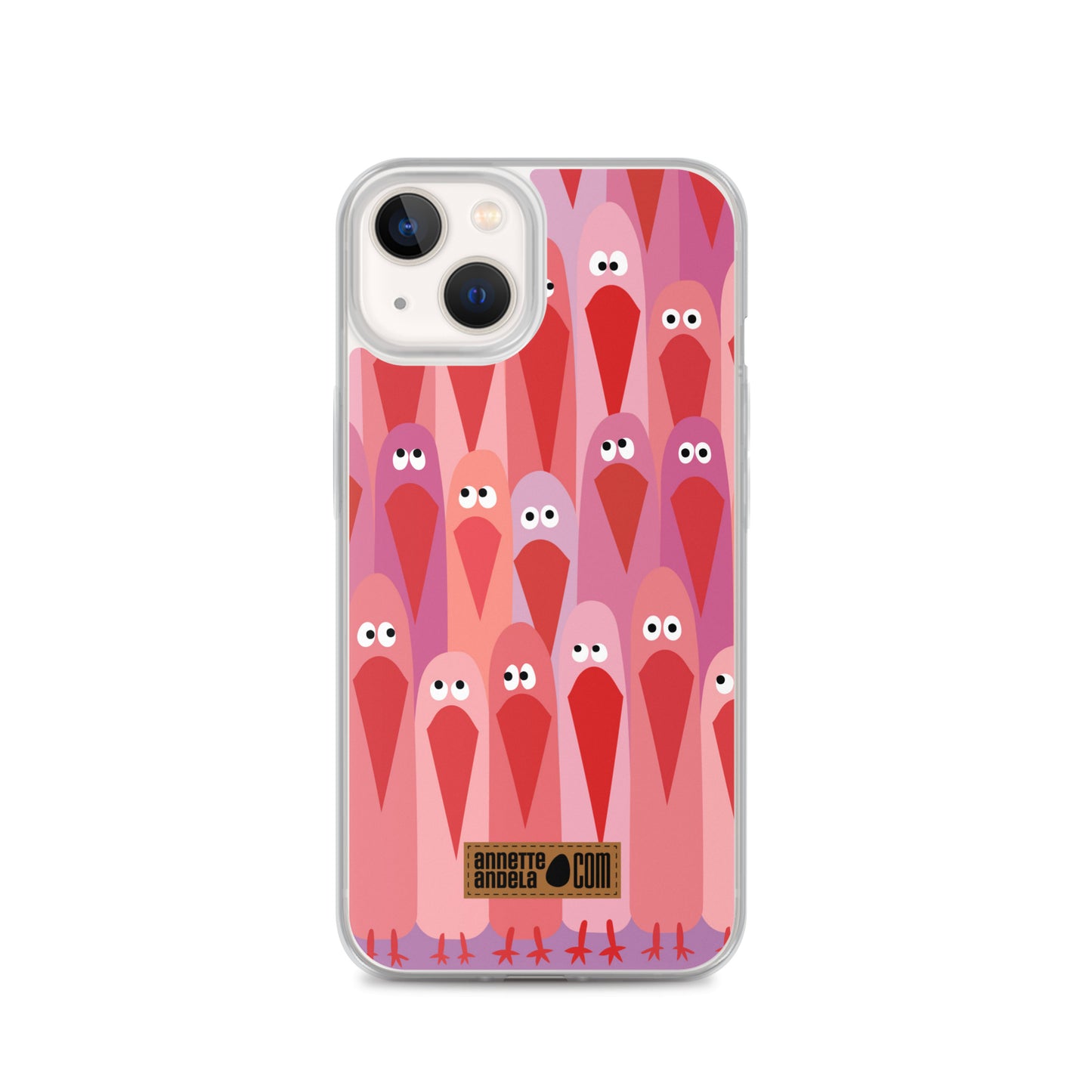 iPhone hoesje Crowdy Pink (On demand)