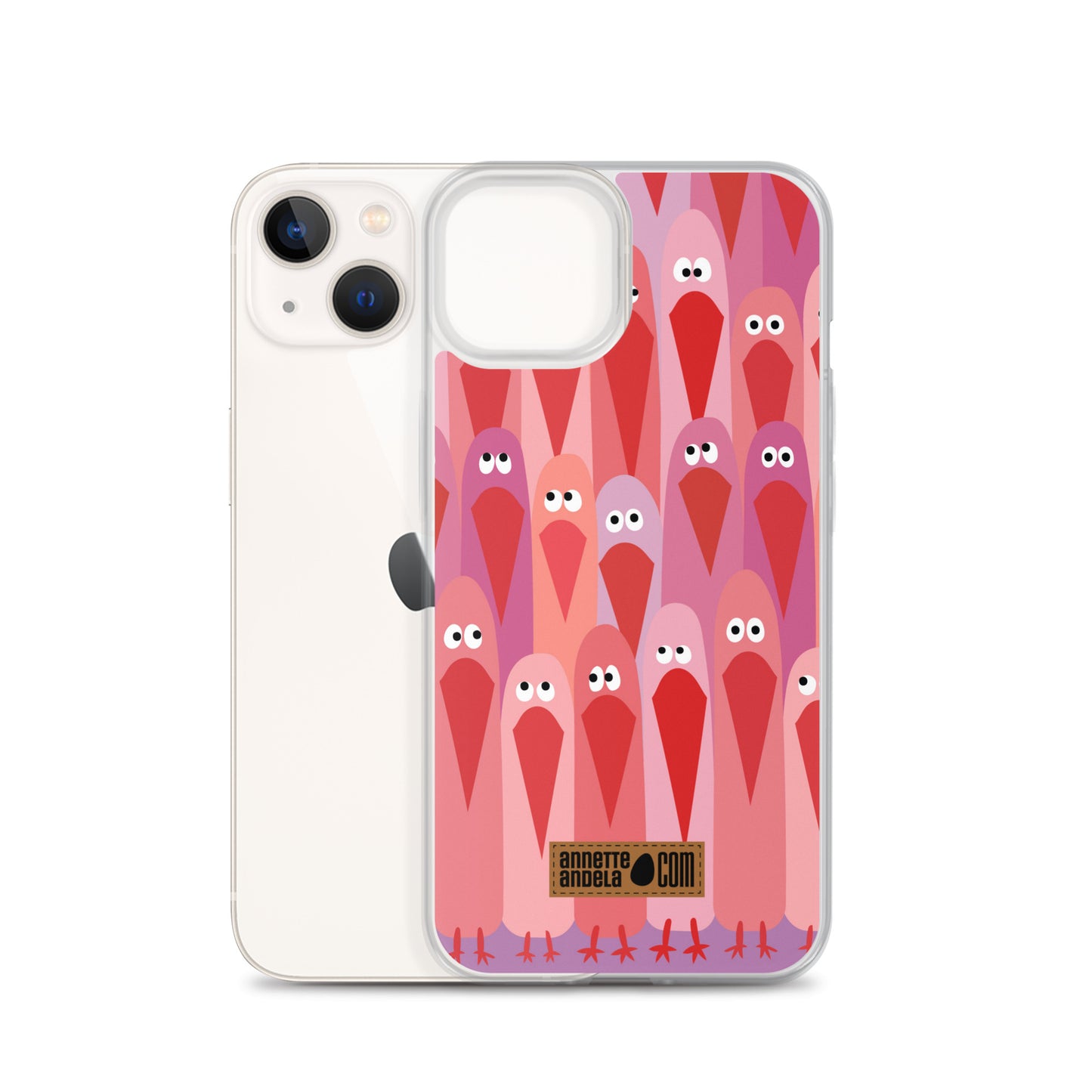 iPhone hoesje Crowdy Pink (On demand)