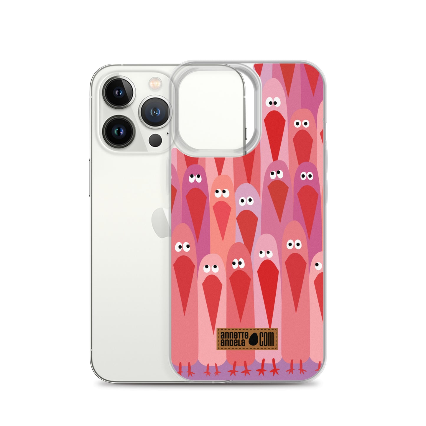 iPhone hoesje Crowdy Pink (On demand)