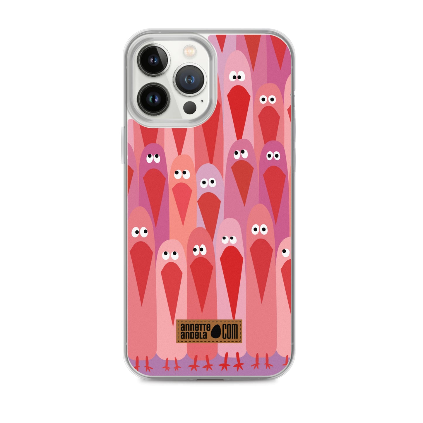 iPhone hoesje Crowdy Pink (On demand)