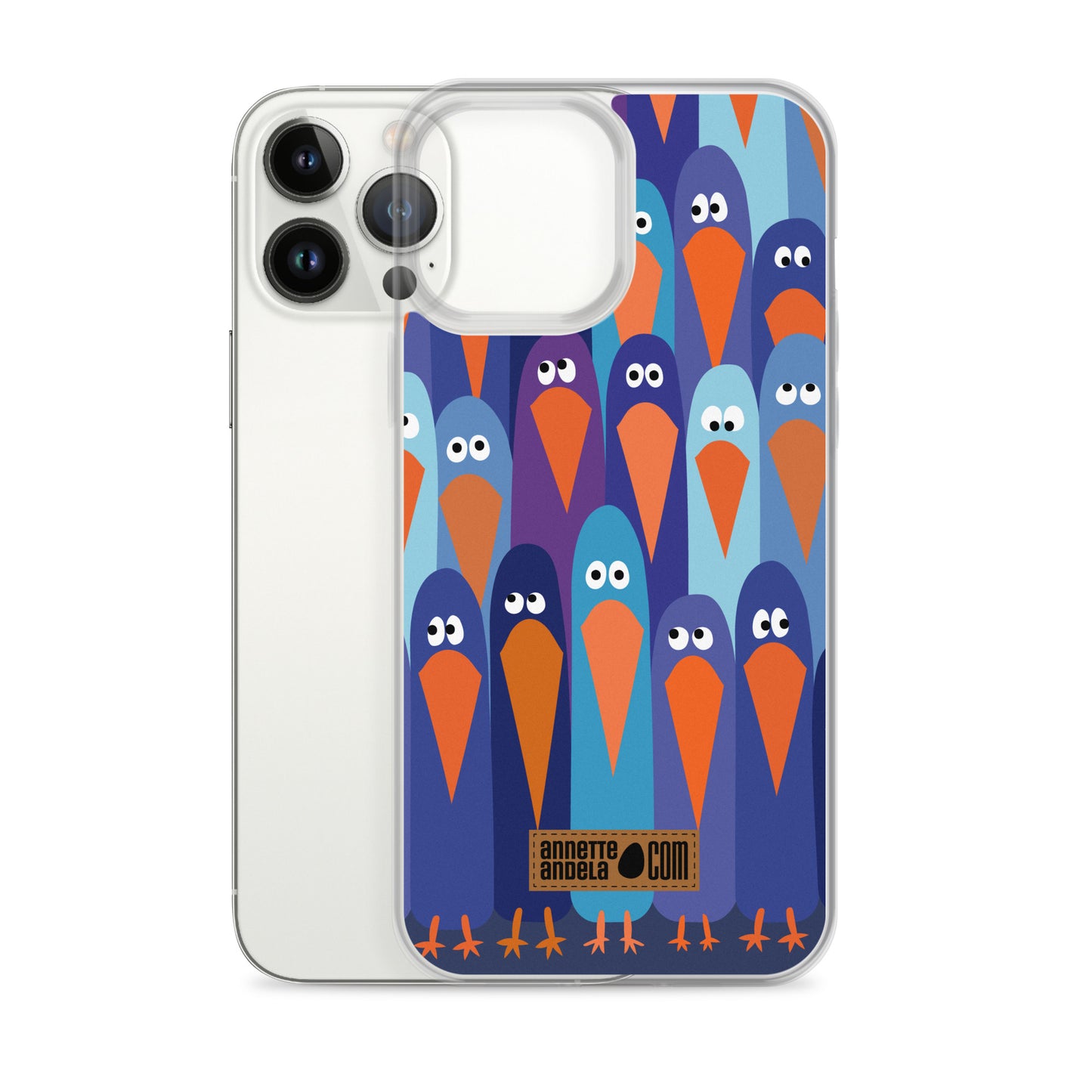 iPhone hoesje Crowdy Blue (On demand)