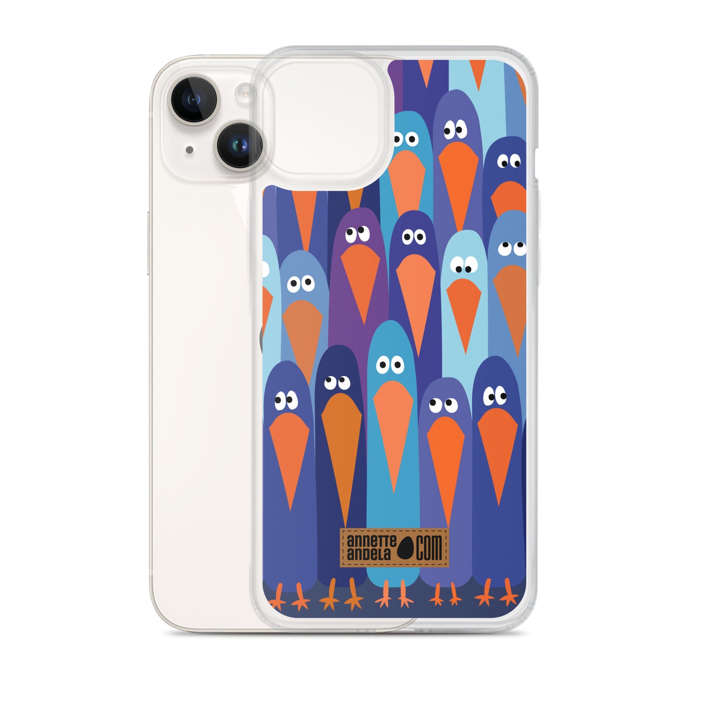 iPhone hoesje Crowdy Blue (On demand)