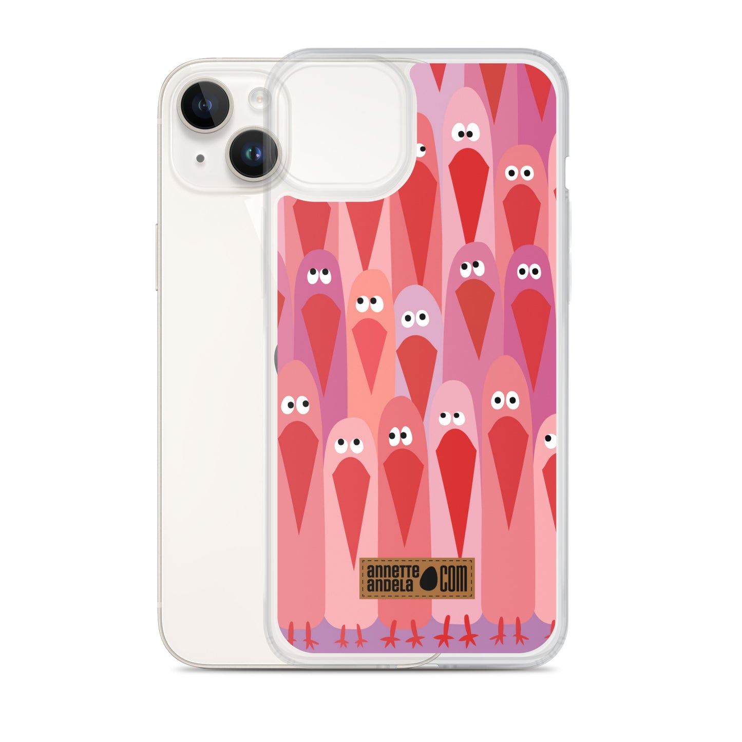 iPhone hoesje Crowdy Pink (On demand)