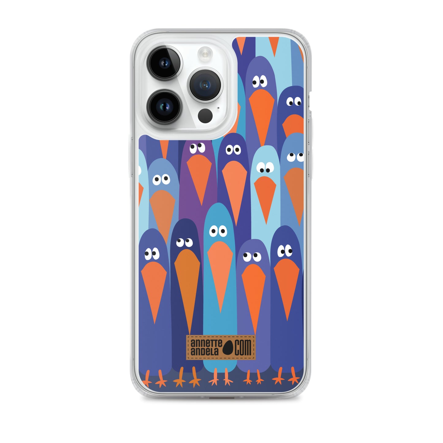 iPhone hoesje Crowdy Blue (On demand)