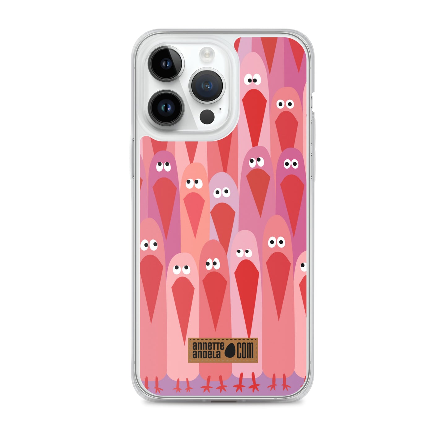 iPhone hoesje Crowdy Pink (On demand)