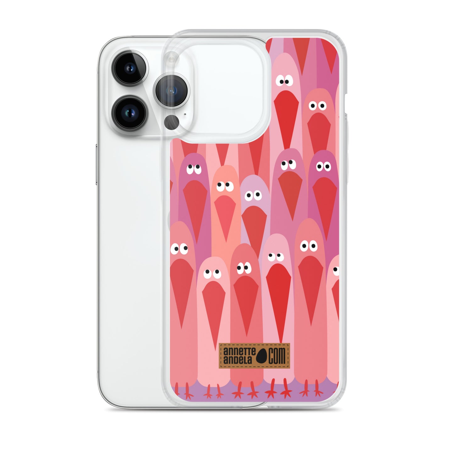 iPhone hoesje Crowdy Pink (On demand)