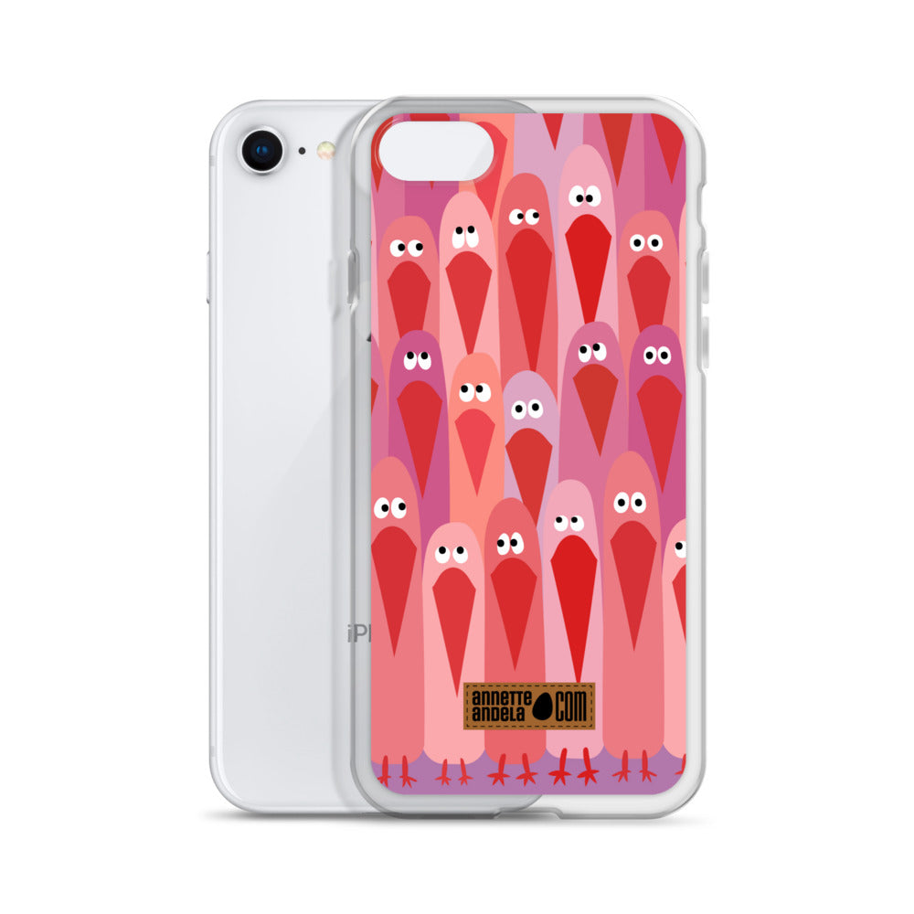 iPhone hoesje Crowdy Pink (On demand)