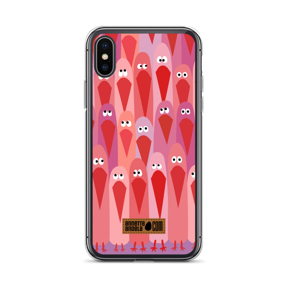 iPhone hoesje Crowdy Pink (On demand)