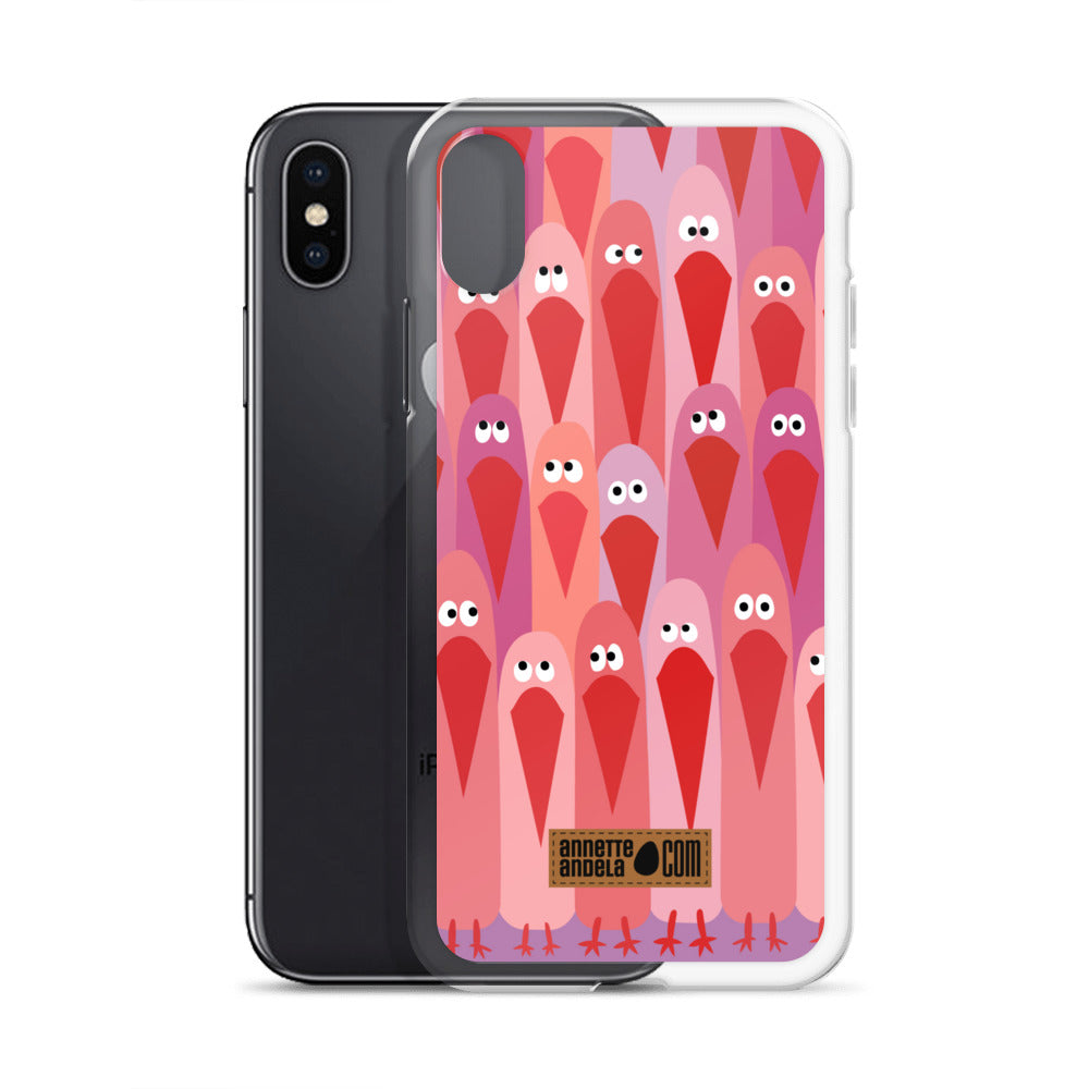 iPhone hoesje Crowdy Pink (On demand)