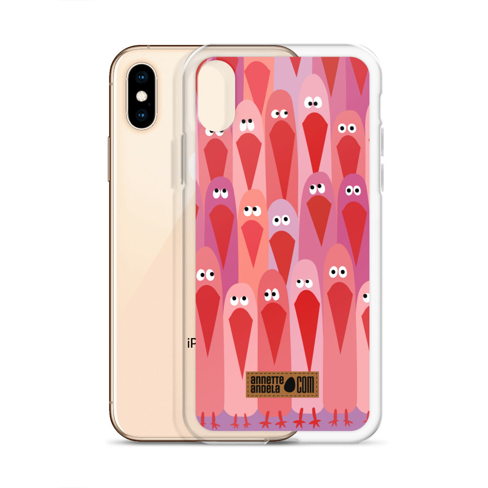 iPhone hoesje Crowdy Pink (On demand)