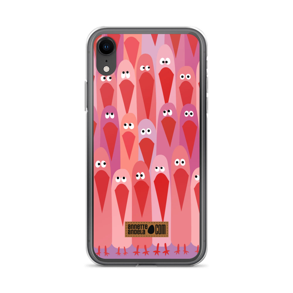 iPhone hoesje Crowdy Pink (On demand)