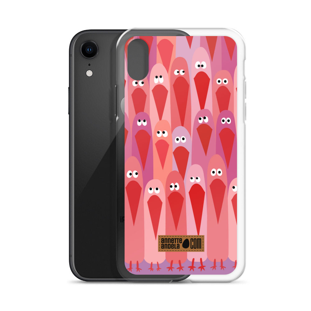 iPhone hoesje Crowdy Pink (On demand)