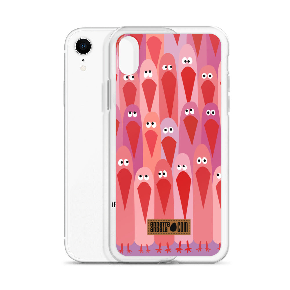 iPhone hoesje Crowdy Pink (On demand)