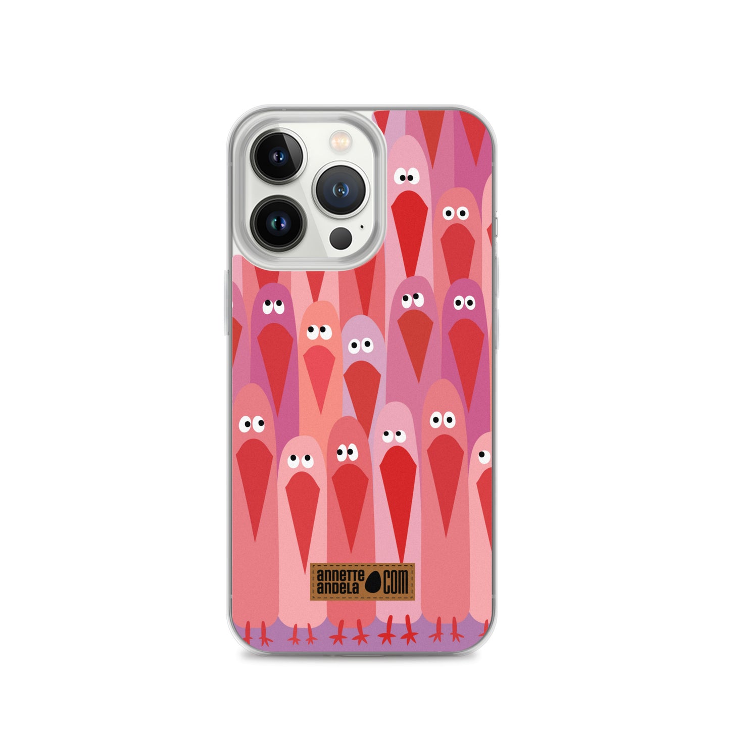 iPhone hoesje Crowdy Pink (On demand)