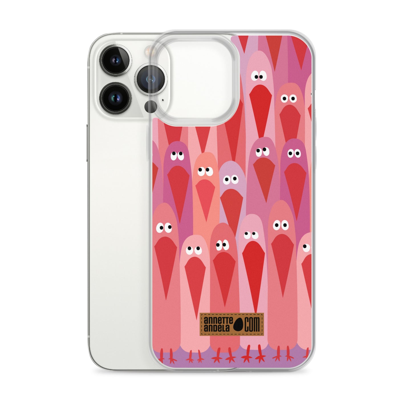 iPhone hoesje Crowdy Pink (On demand)