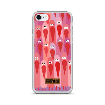 iPhone hoesje Crowdy Pink (On demand)