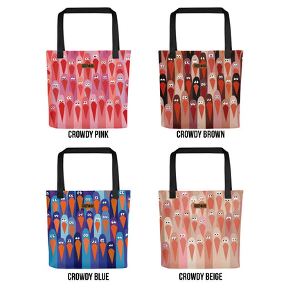 Stoffen tas Vogels Crowdy Pink (On demand)